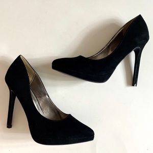 Report Black Heels Pumps Vegan Suede
